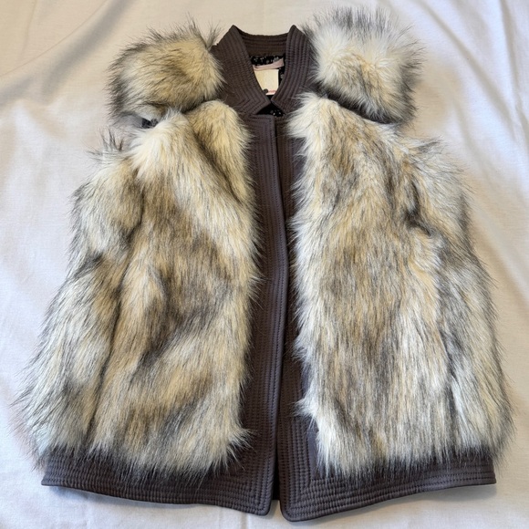 NEW Rebecca Taylor Runway Medium Faux Fur Vest ~ Modern Party Evening Cozy - Picture 4 of 9